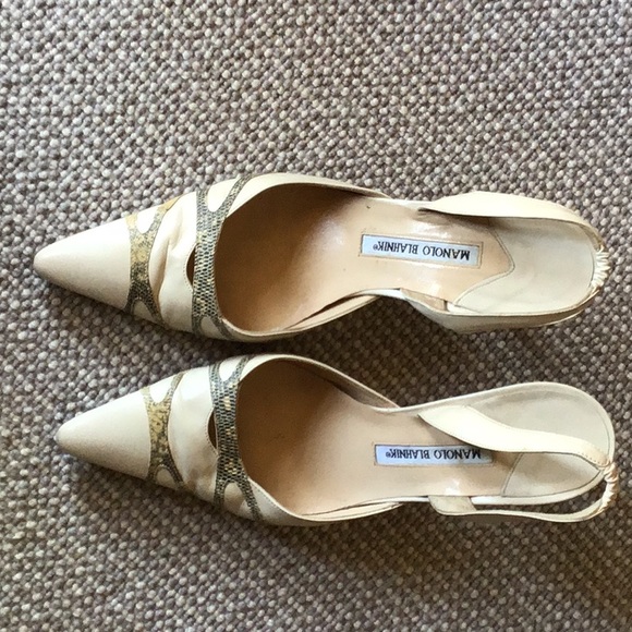 Manola Blahnik sling back high heels - Picture 2 of 6